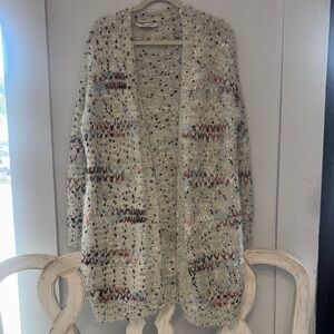 DAVI & DANI Speckled with gold accents Oversized Knit Cardigan Size‎ Large